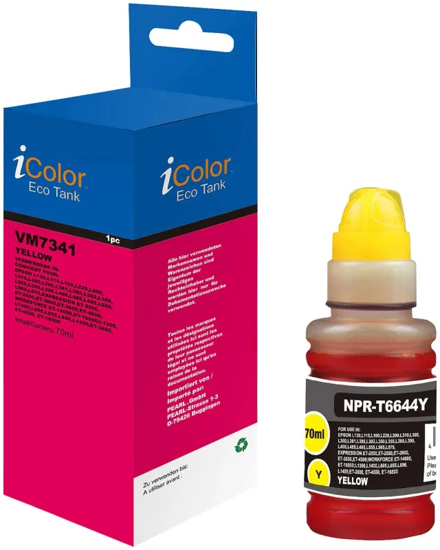 iColor T664440 Nachfülltinte Gelb 664-Serie 9000 Seiten
