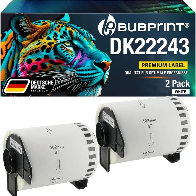 Bubprint DK-22243 Etikettenrollen 102mm weiß