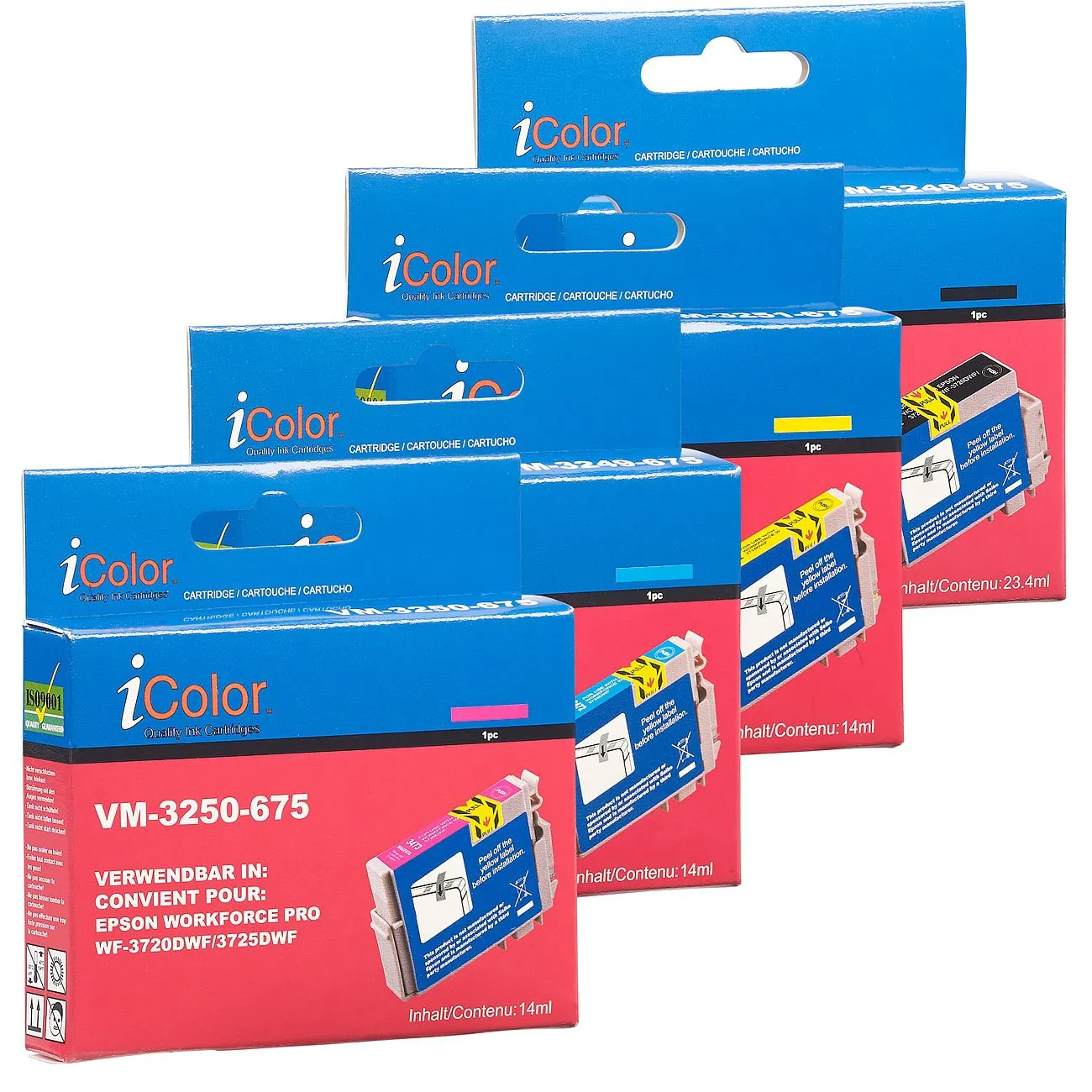 iColor T3476 34XL Druckerpatronen BK/C/M/Y 4er-Pack