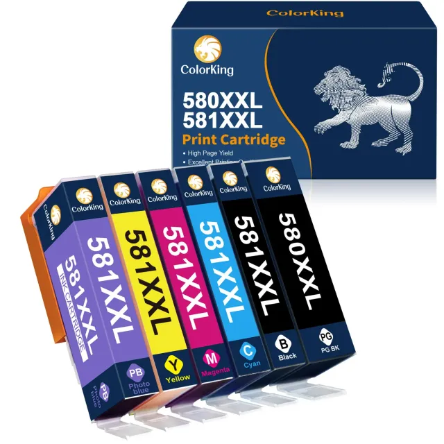 ColorKing PGI-580XXL CLI-581XXL Tintenpatronen 6er-Pack kompatibel