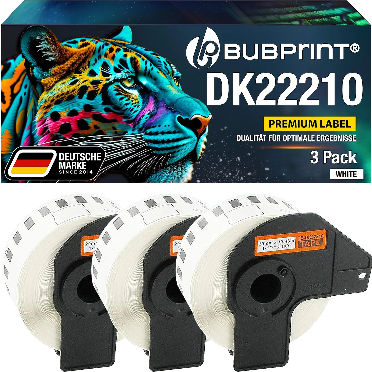 Bubprint DK-22210 Etiketten Endlos kompatibel
