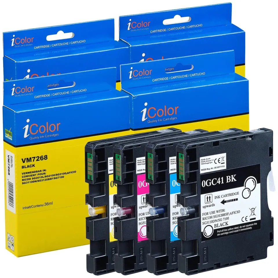 iColor GC41 Tintenpatronen 4er-Set 2500 Seiten