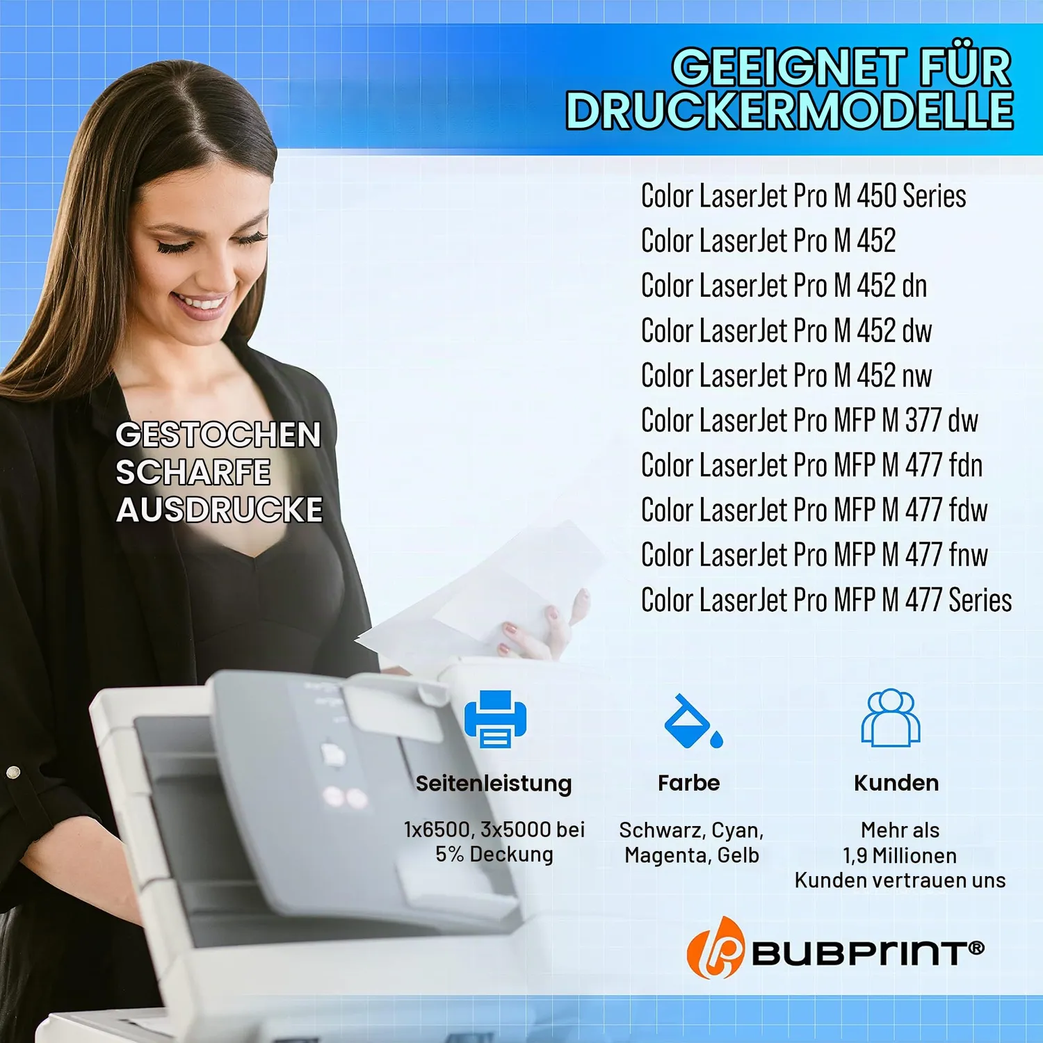 Bubprint 410X CF410X Toner 4er Multipack XXL