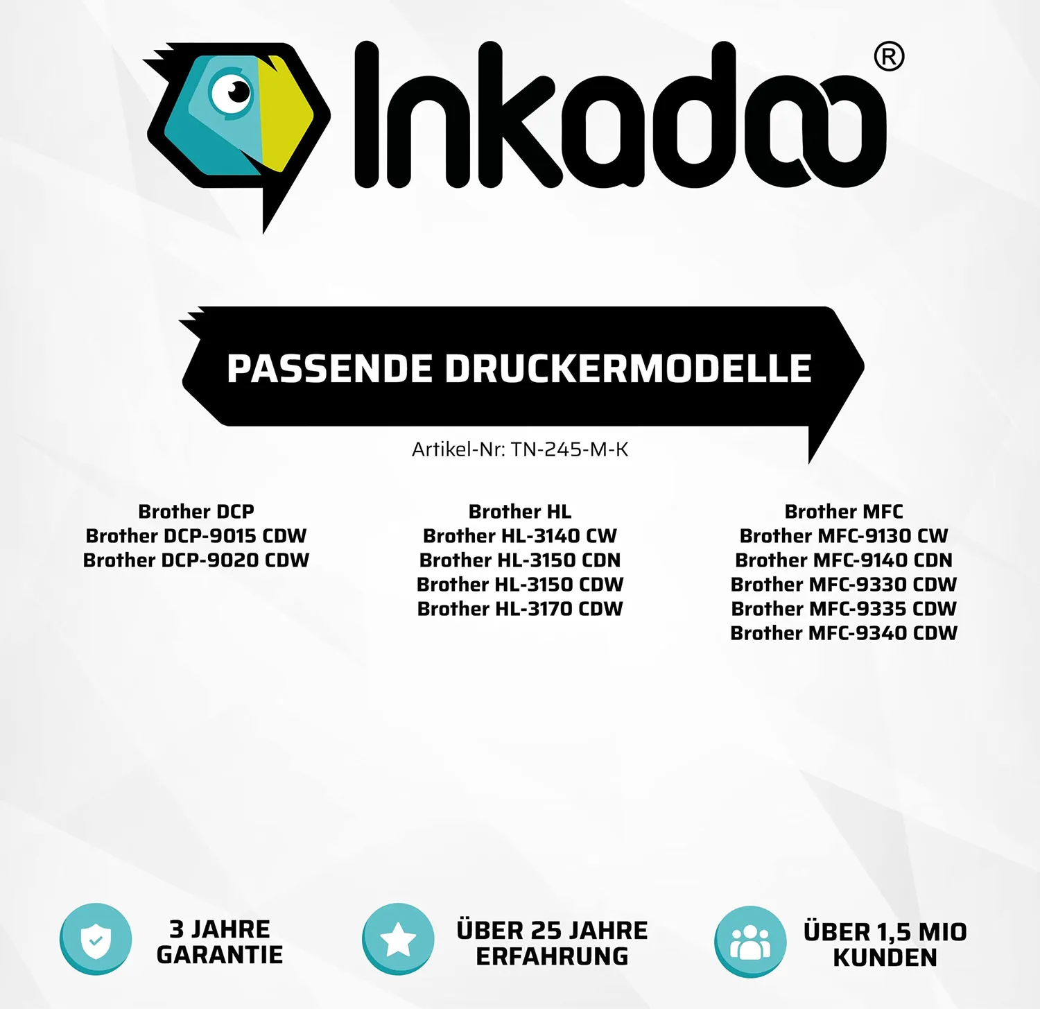 Inkadoo TN-241 TN-245 Toner Einzelpack kompatibel