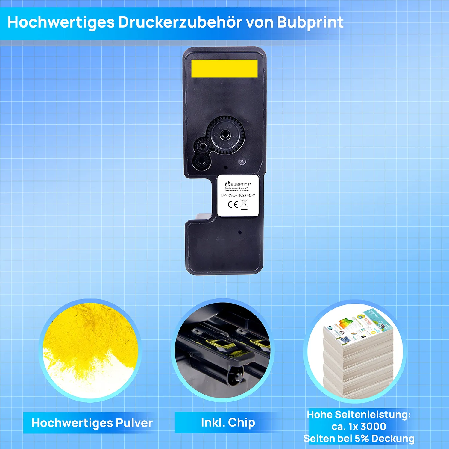 Bubprint TK-5240Y Toner Gelb kompatibel Einzelpack
