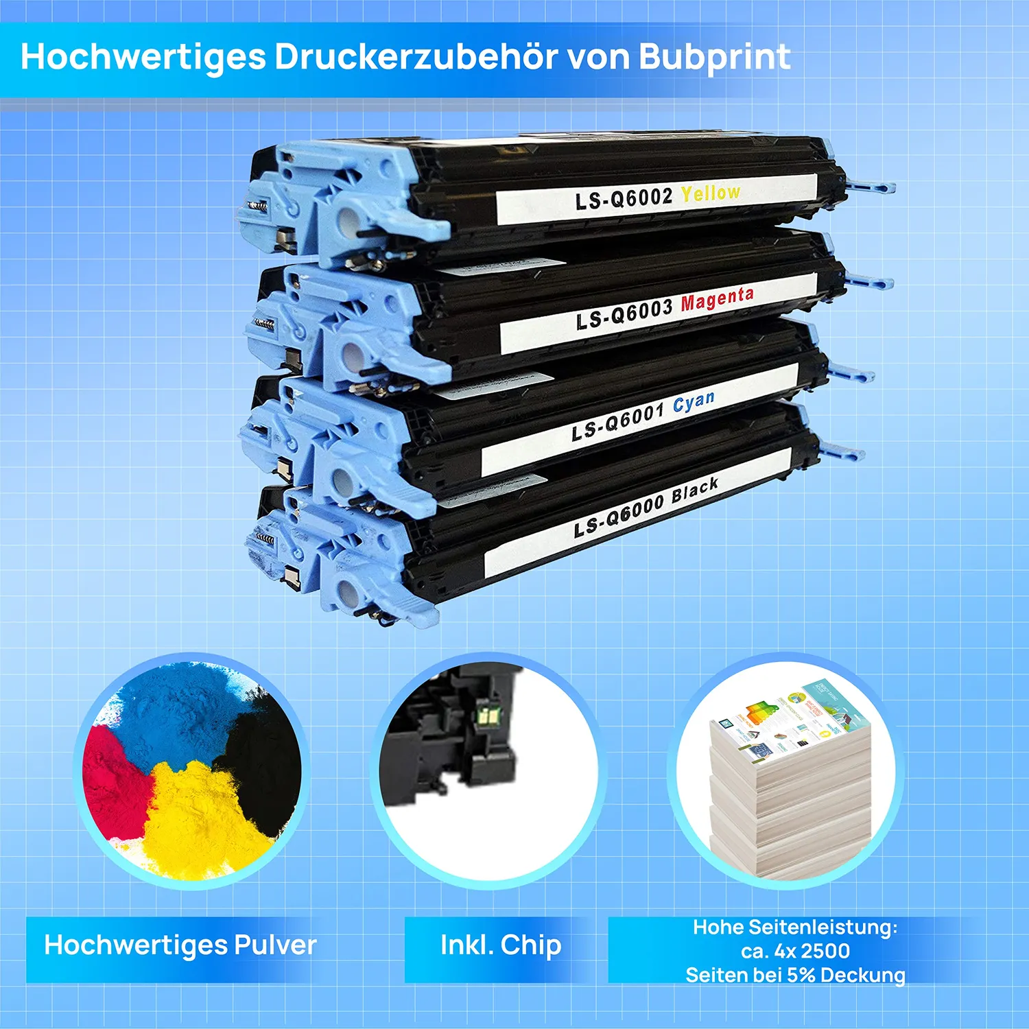 Bubprint 124A Q6000A-Q6003A Toner 4er Pack kompatibel