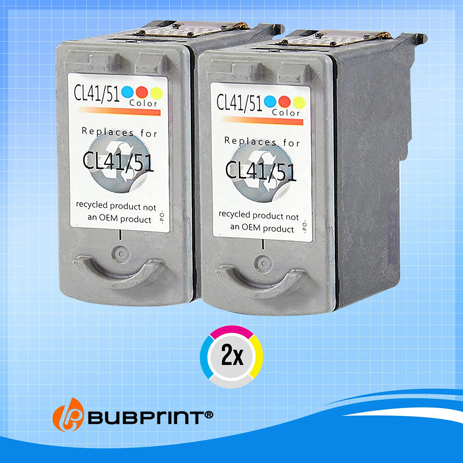 Bubprint CL-41 Druckerpatronen Color 2er Pack 15 ml