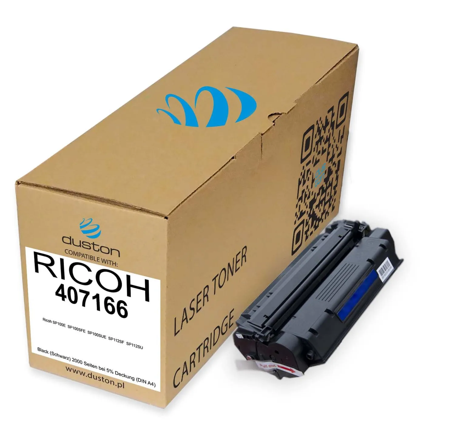 Duston 407166 Toner Schwarz 3er Pack für Ricoh