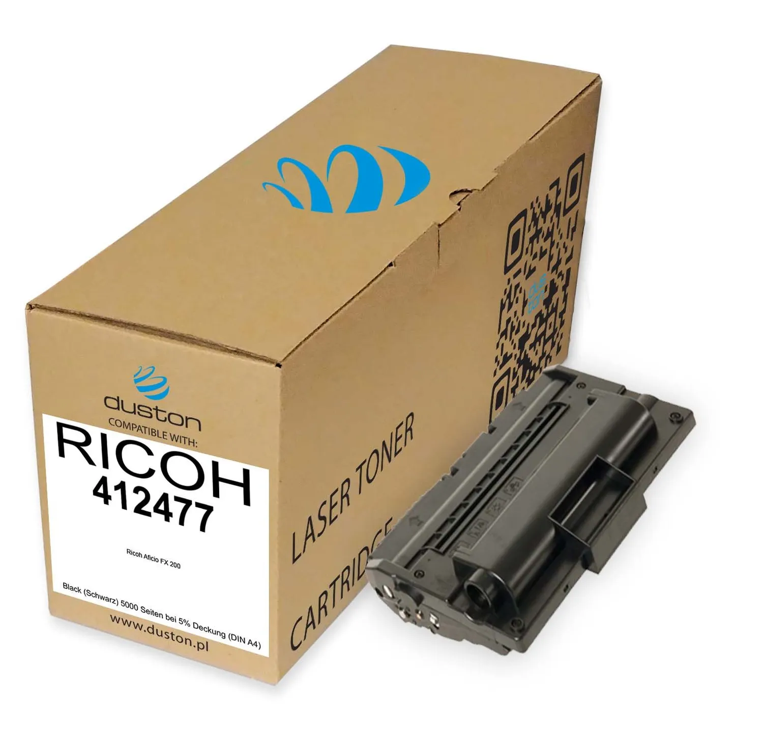 Duston 412477 Toner Schwarz 2er-Pack für Ricoh Aficio FX 200