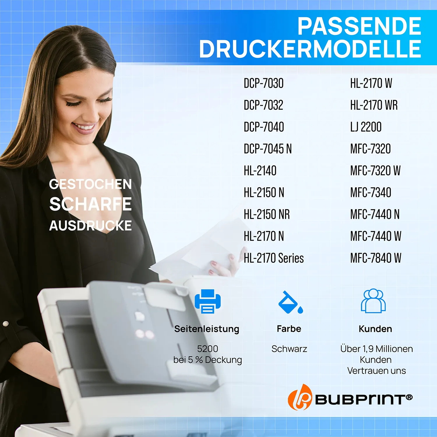 Bubprint TN-2120 Toner Schwarz XXL kompatibel