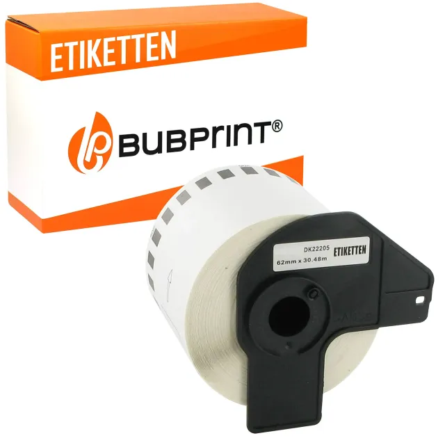 Bubprint DK-22205 Etiketten 62mm Endlos für Brother kompatibel