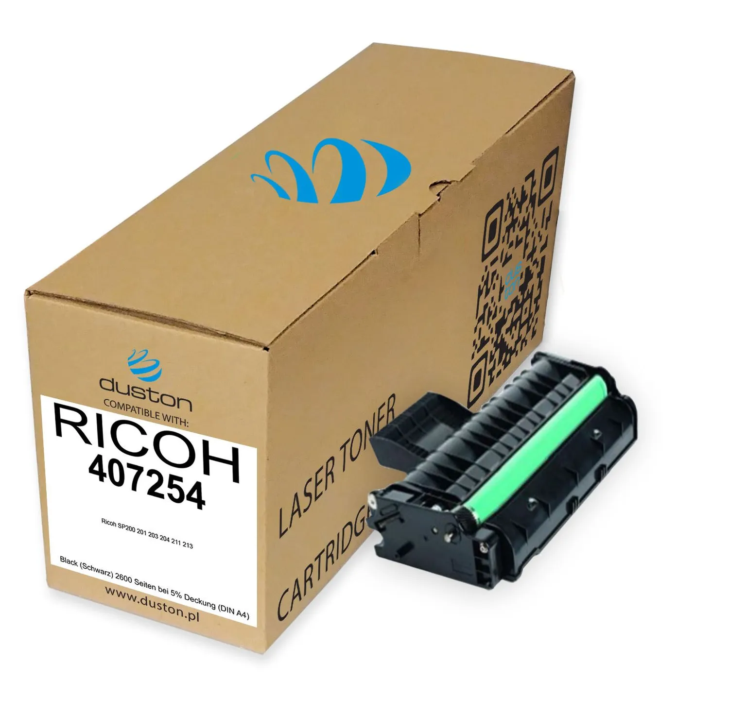 Duston 407254 Toner Schwarz 3er für Ricoh SP200