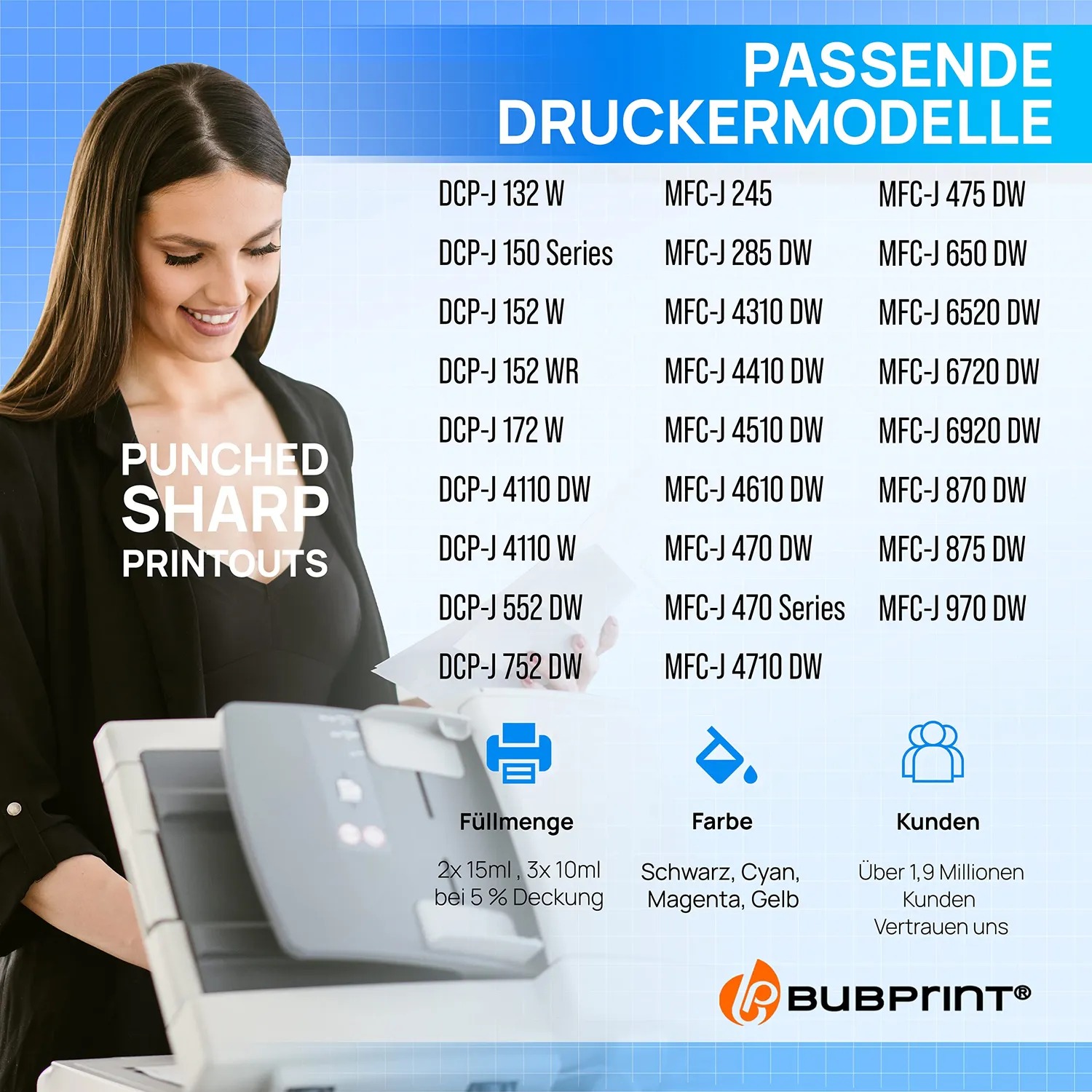 Bubprint LC-123 Druckerpatronen kompatibel