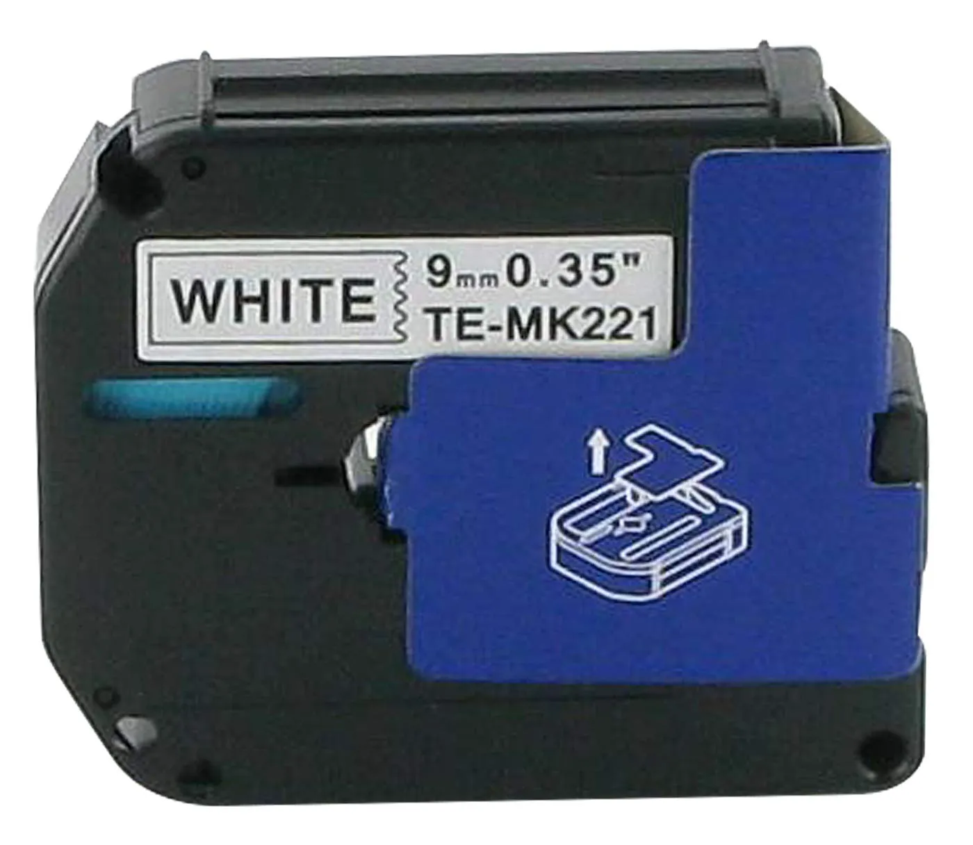 Bubprint M-K221 Schriftband Schwarz auf Weiß 9mm x 8m