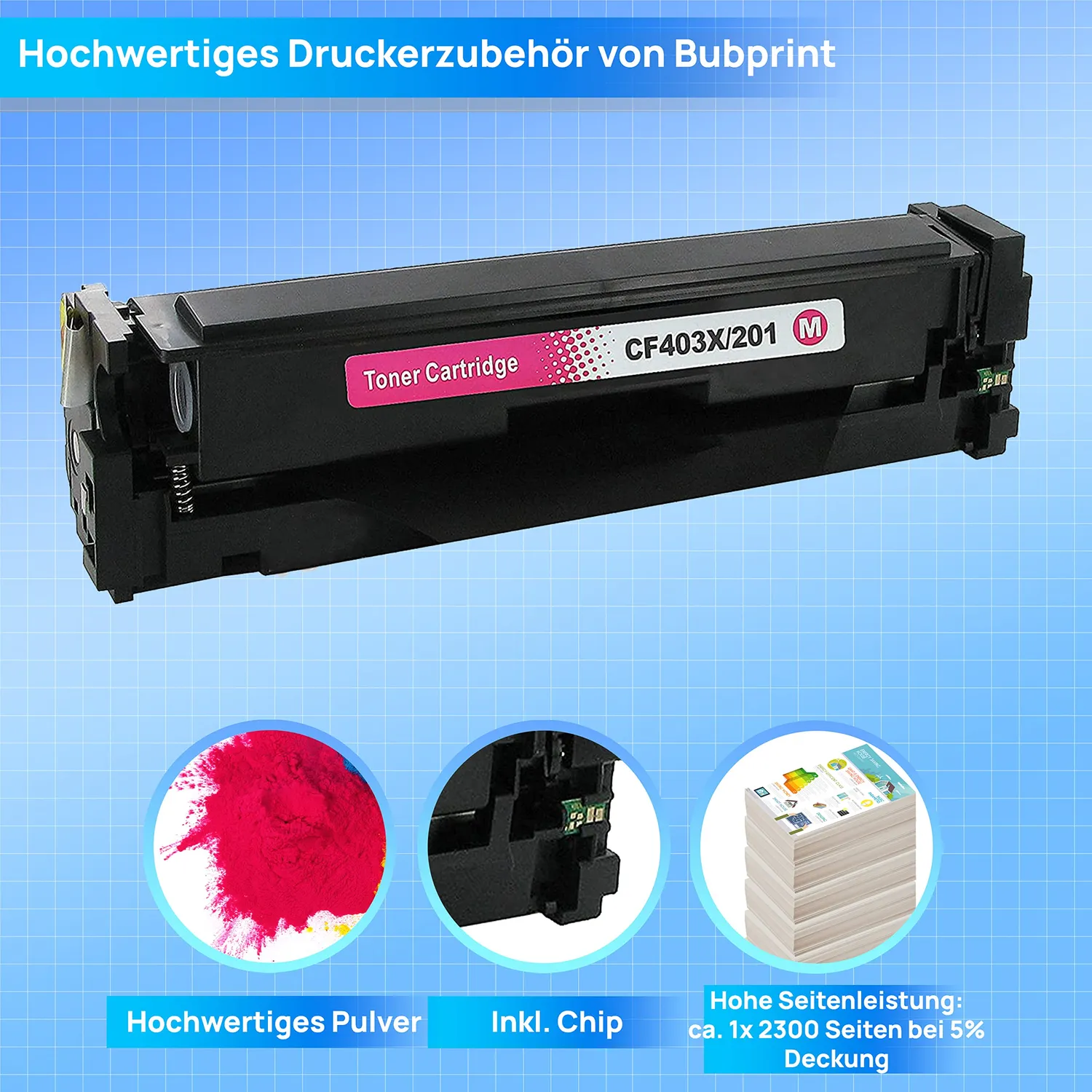 Bubprint CF403X 201X Toner Einzelpack