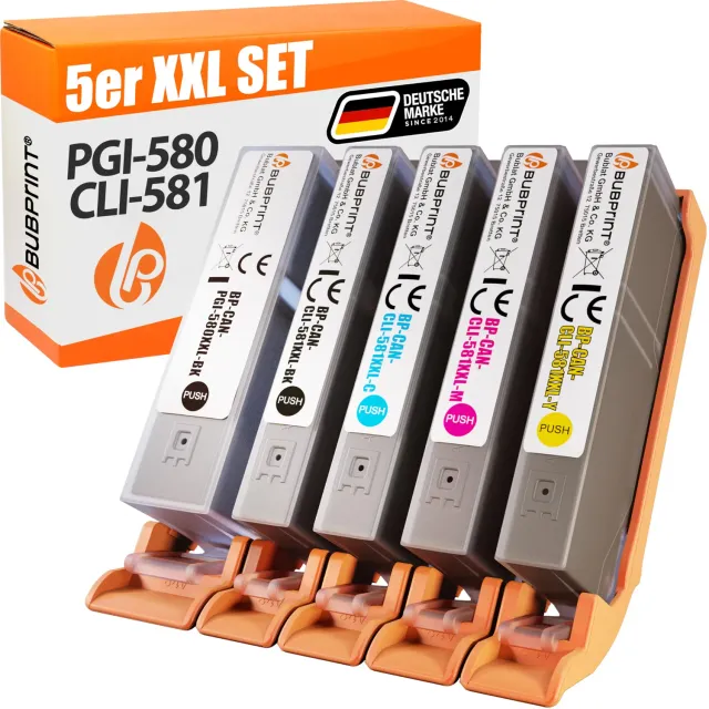 Bubprint PGI-580 CLI-581 XL Druckerpatronen kompatibel