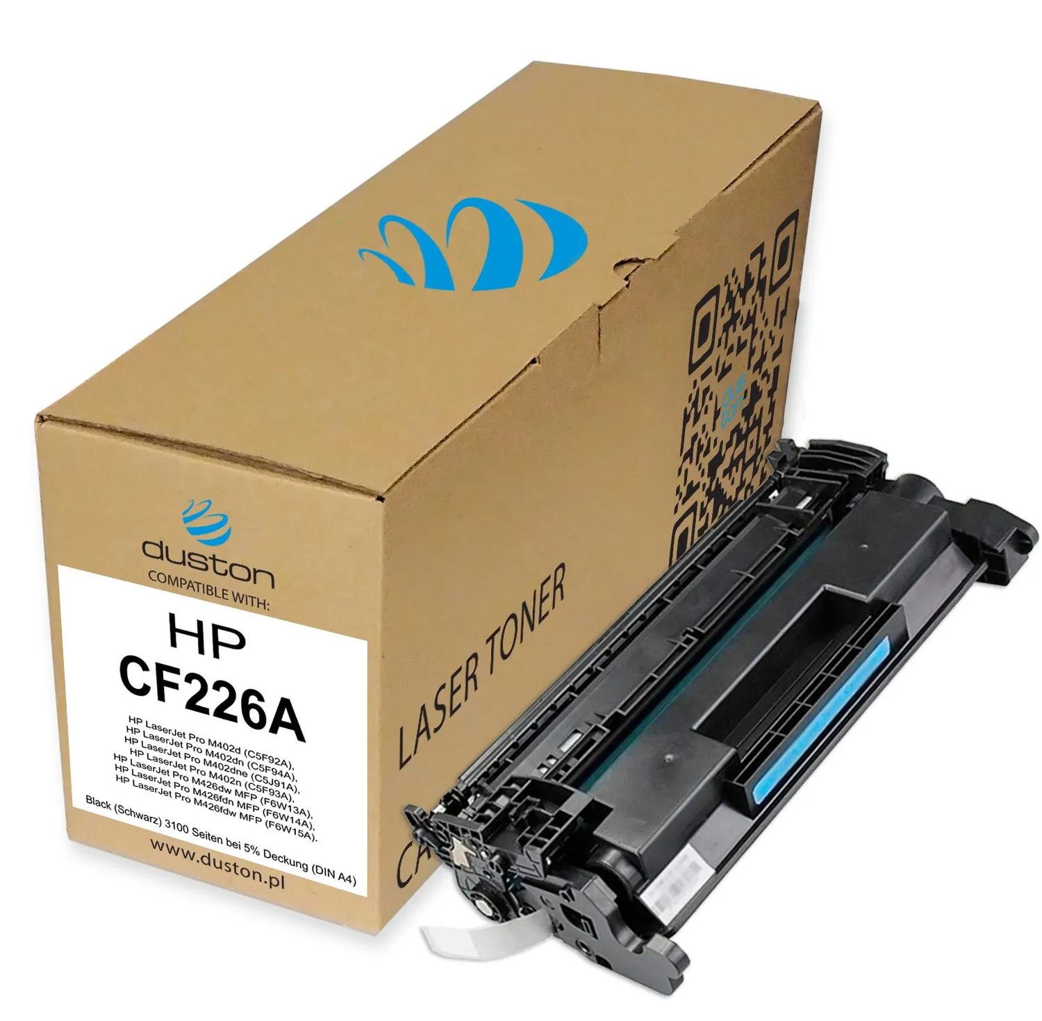 Duston CF226A 26A Toner Schwarz 2er Pack kompatibel