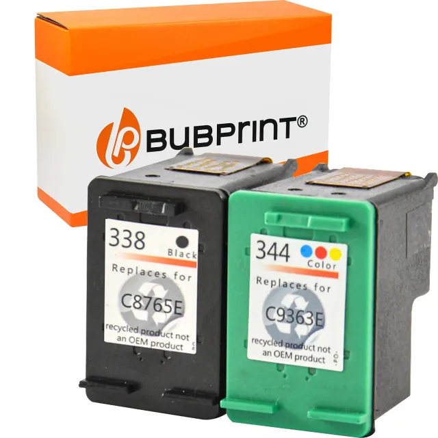 Bubprint HP 338 344 Druckerpatrone 2er BK/Color kompatibel