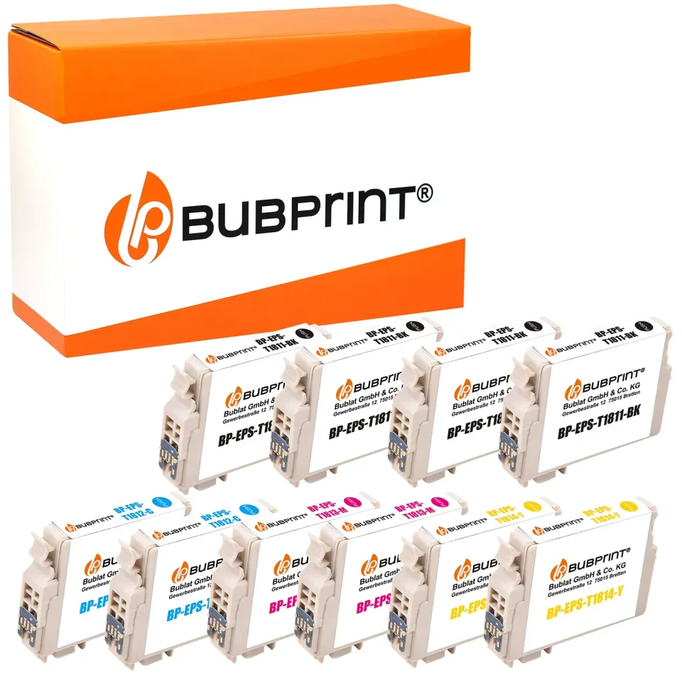 Bubprint 18XL T1811-T1814 Tintenpatronen 10er Pack