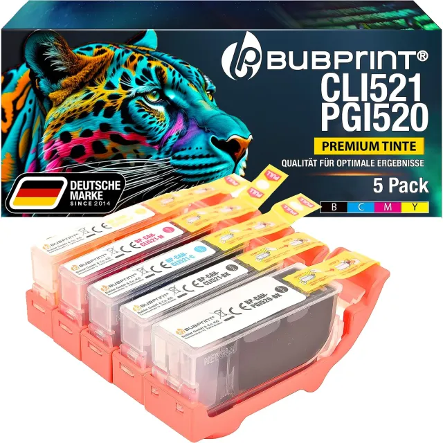 Bubprint PGI-520 CLI-521 Druckerpatronen kompatibel
