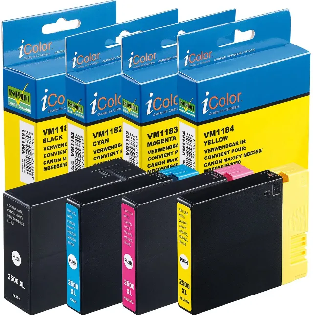 iColor PGI-2500XL Tintenpatronen 4er Pack Color