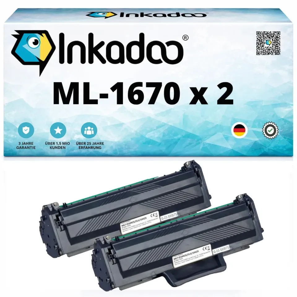Inkadoo ML-1670 Toner schwarz 2er-Pack