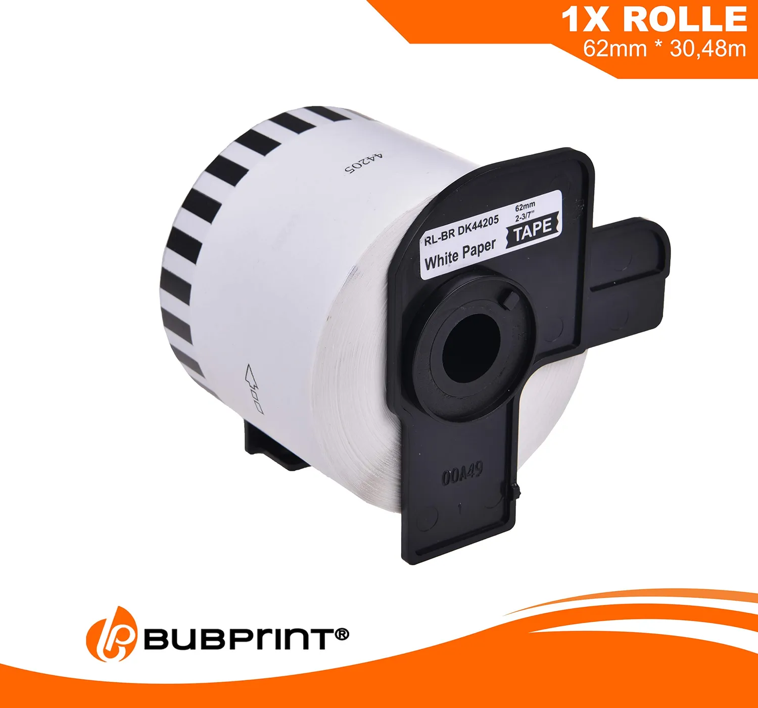 Bubprint DK-44205 DK44205 Etikettenrolle 62mm weiß