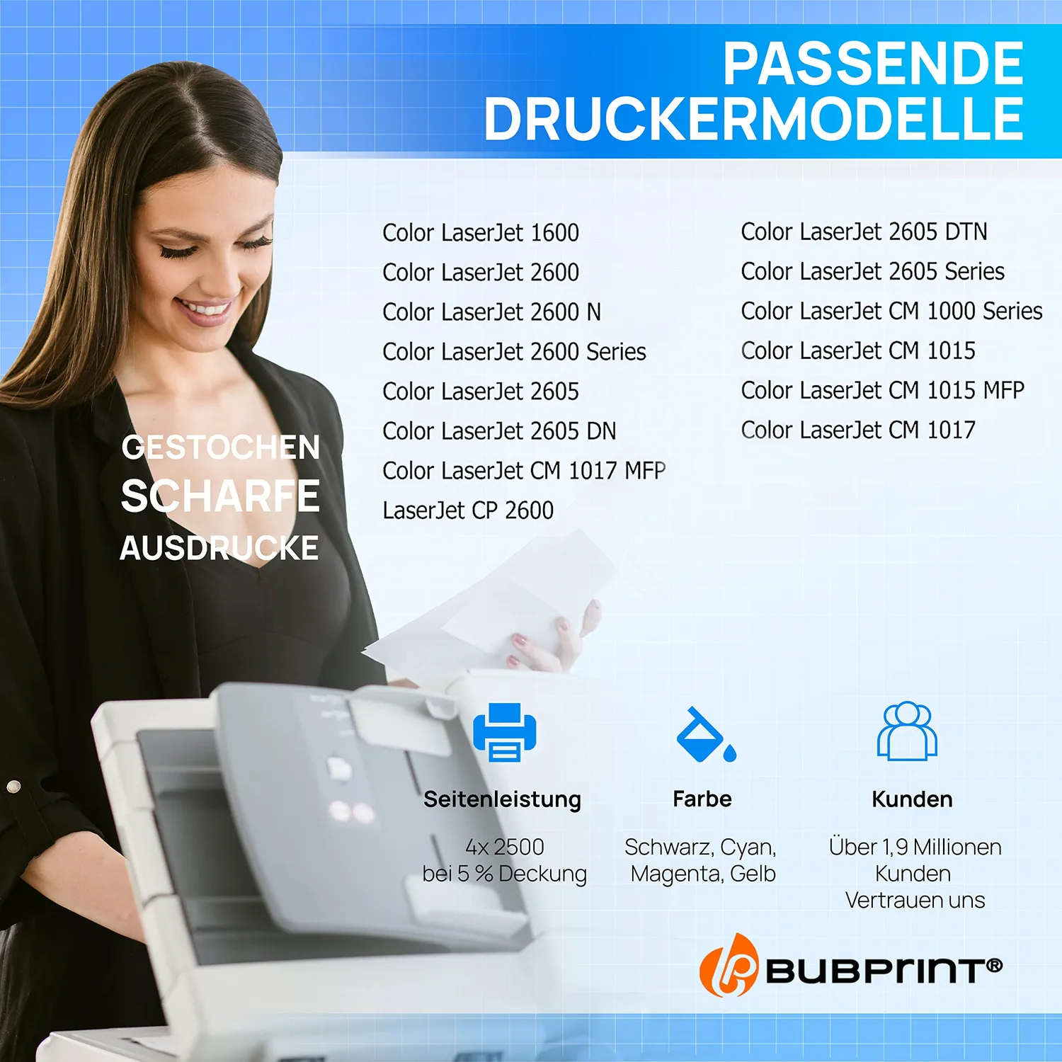 Bubprint 124A Q6000A-Q6003A Toner 4er Pack kompatibel