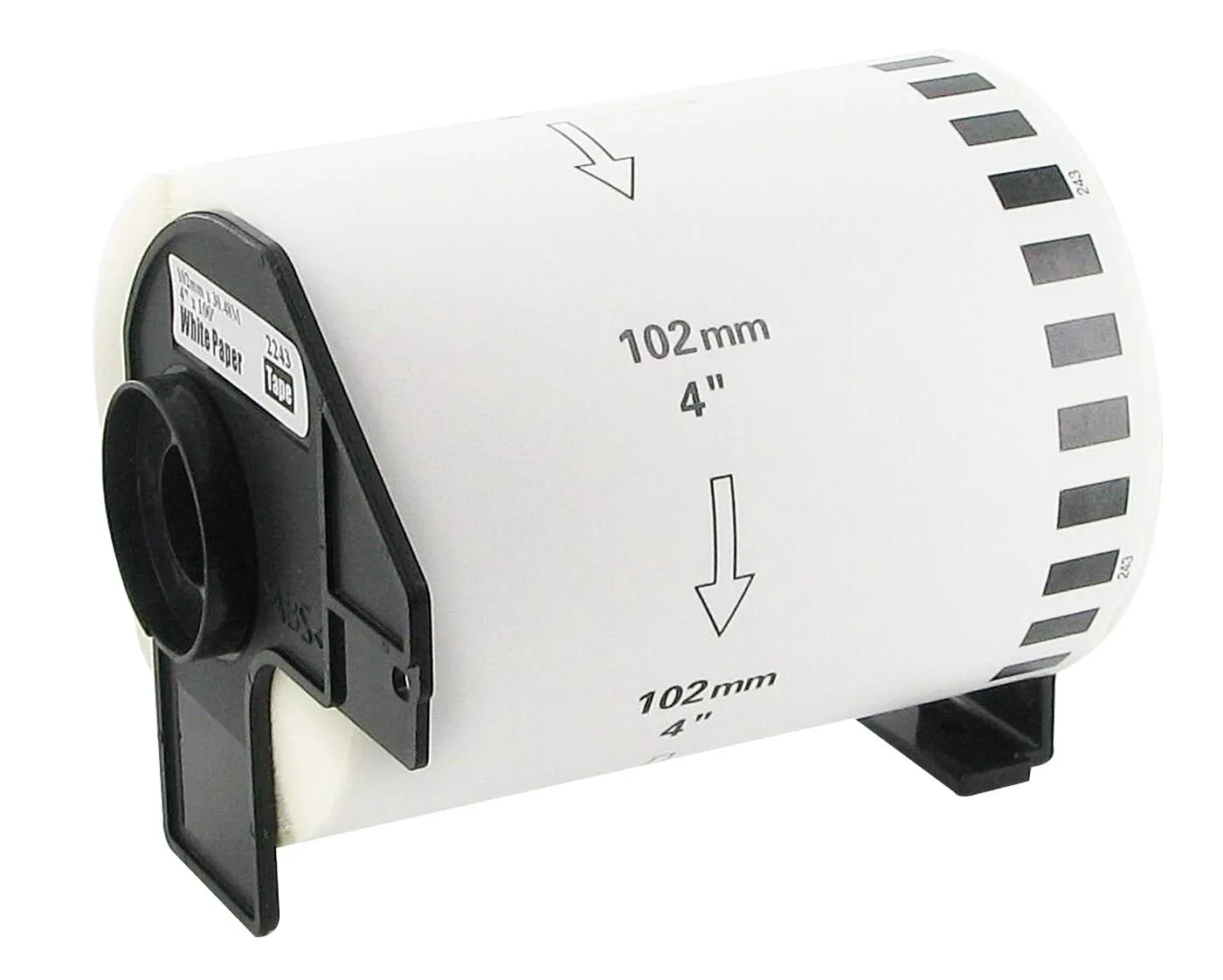 Bubprint DK-22243 Etikettenrolle weiß 102mm x 30,48m kompatibel