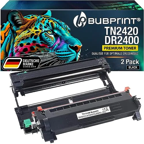 Bubprint TN2420 DR2400 Toner und Trommel XXL Schwarz 1 Set