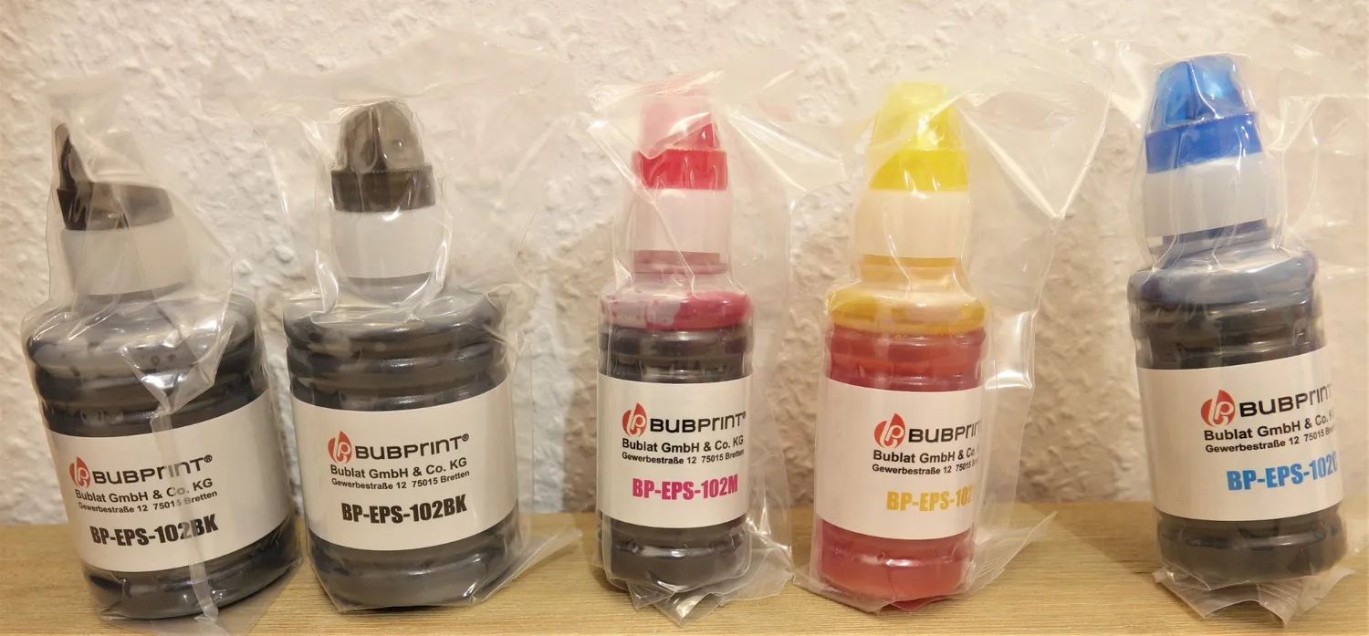 Bubprint 102 Tintenflaschen EcoTank Multipack kompatibel