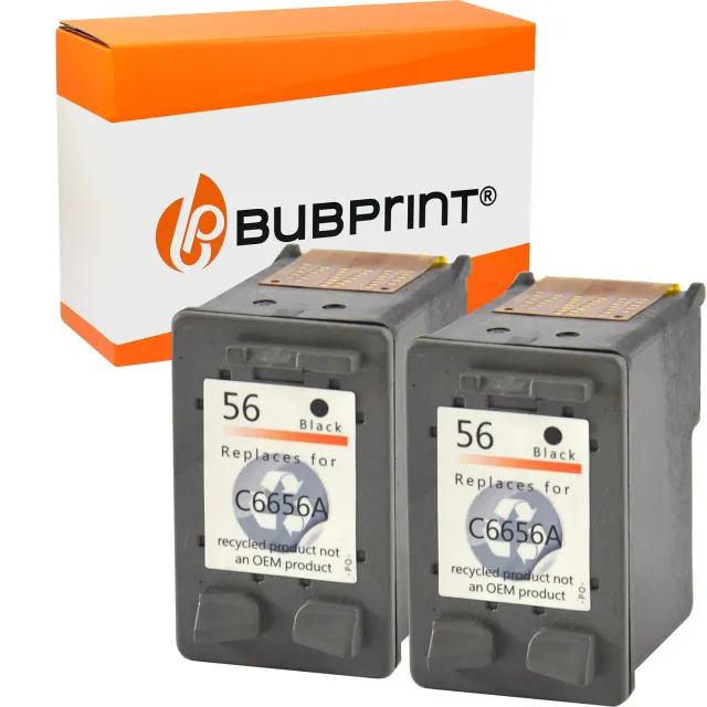 Bubprint HP 56 Druckerpatronen Schwarz 2er-Pack