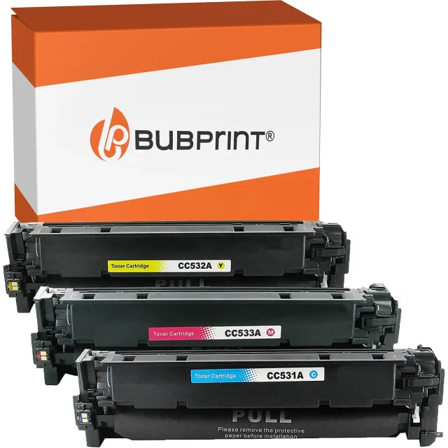 Bubprint 304A Toner 3er Pack CMY für Color LaserJet