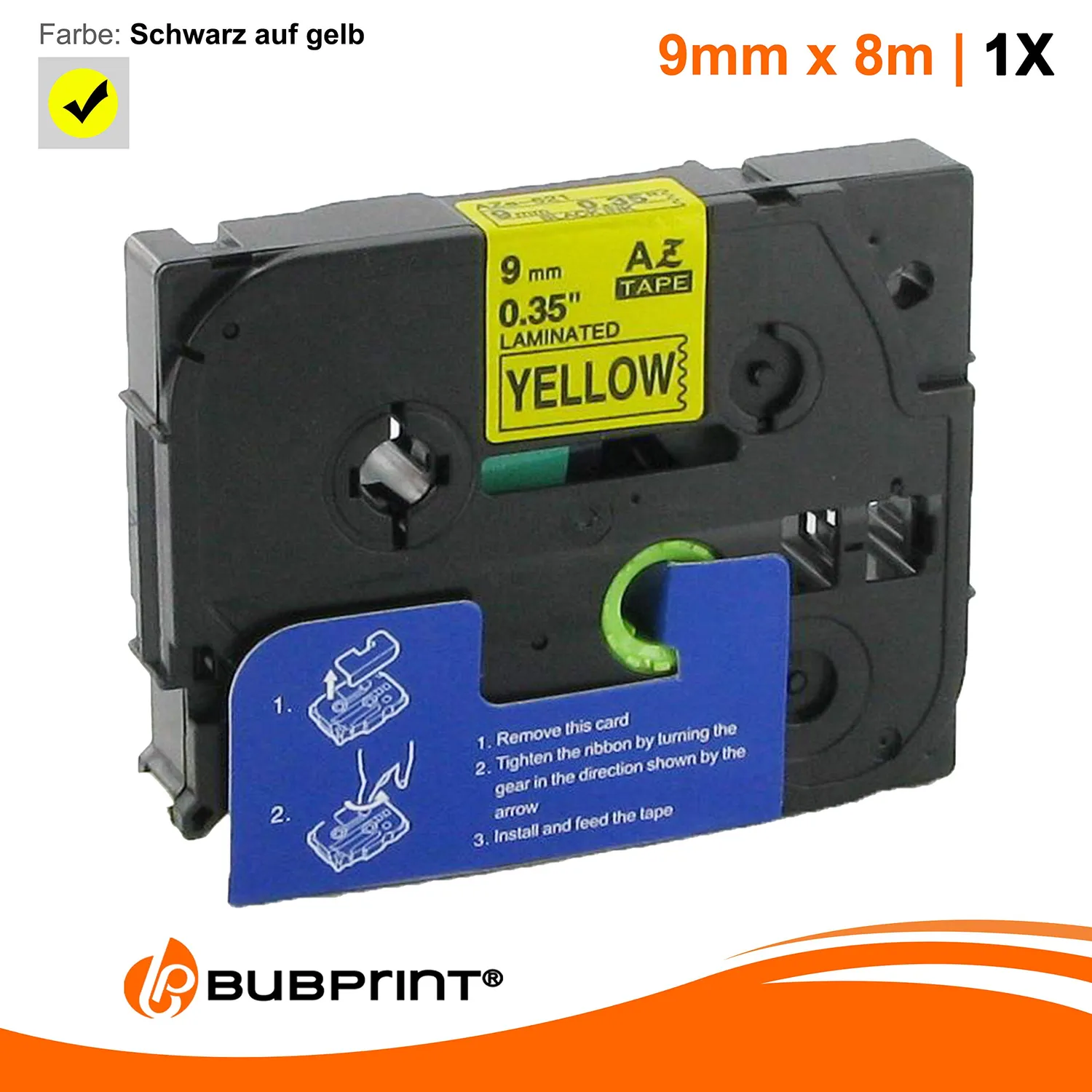 Bubprint TZE-631 Schriftband 12mm kompatibel