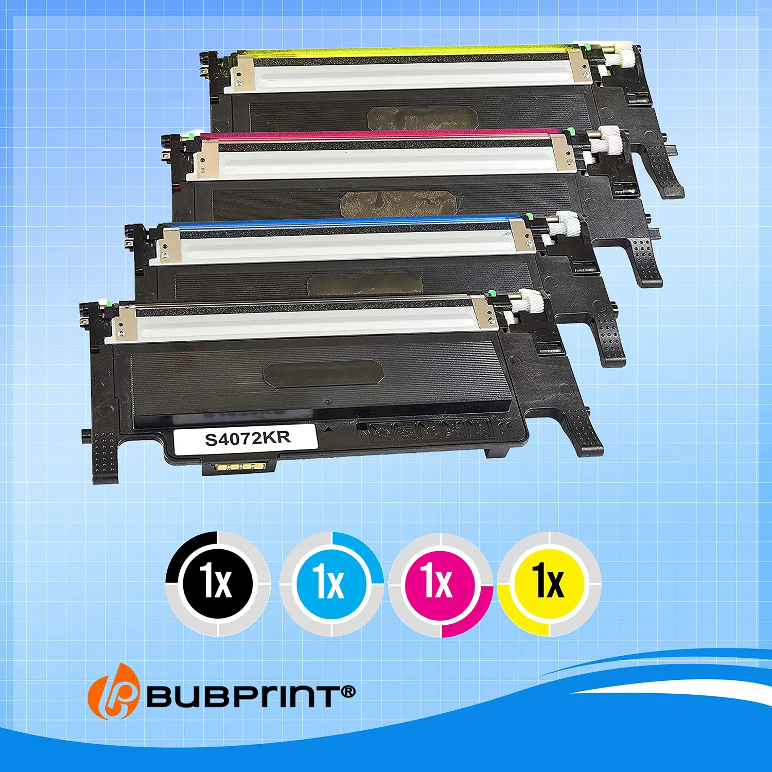 Bubprint CLT-P4072C Toner 4er-Pack Schwarz Cyan Magenta Gelb
