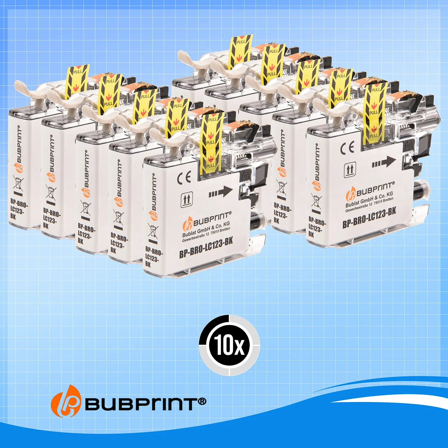 Bubprint LC-123 Druckerpatronen 10er-Set kompatibel