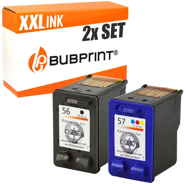 Bubprint HP 56 57 Druckerpatronen kompatibel 2er-Pack
