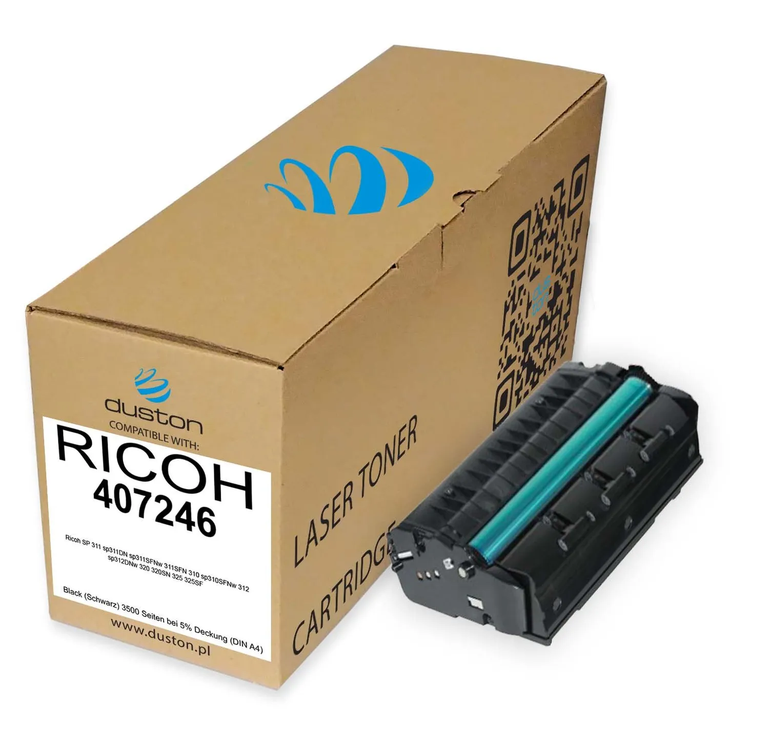 Duston 407246 Toner Schwarz Einzelpack kompatibel