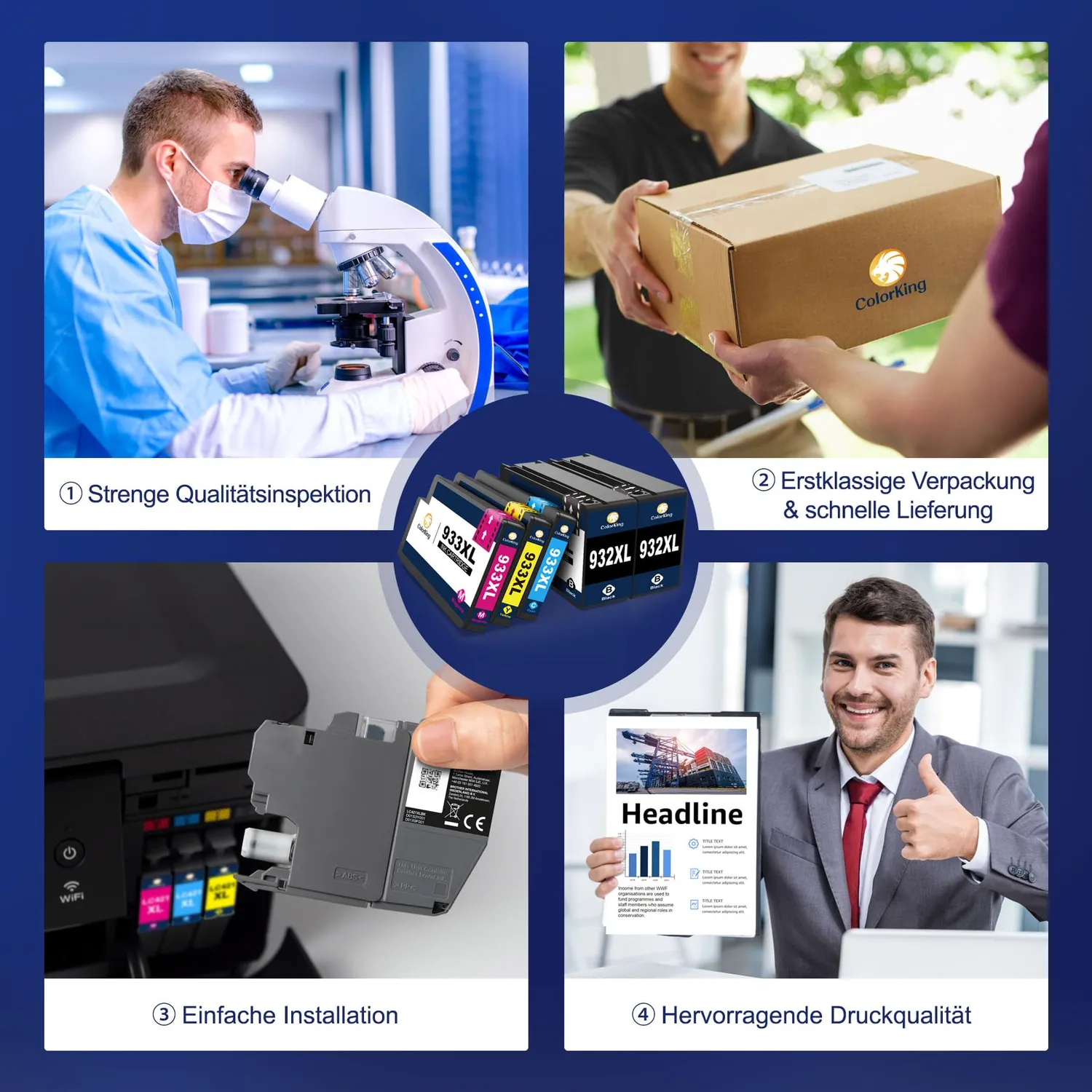 ColorKing 932XL 933XL Druckerpatronen 5er-Pack