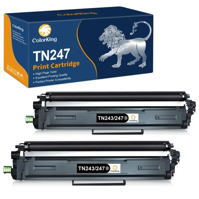 ColorKing TN-243BK TN-247BK Toner Schwarz 2er-Pack kompatibel