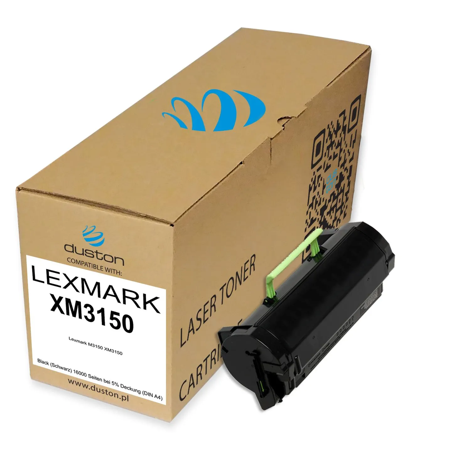 Duston 24B6186 Toner Schwarz 5er für Lexmark M3150