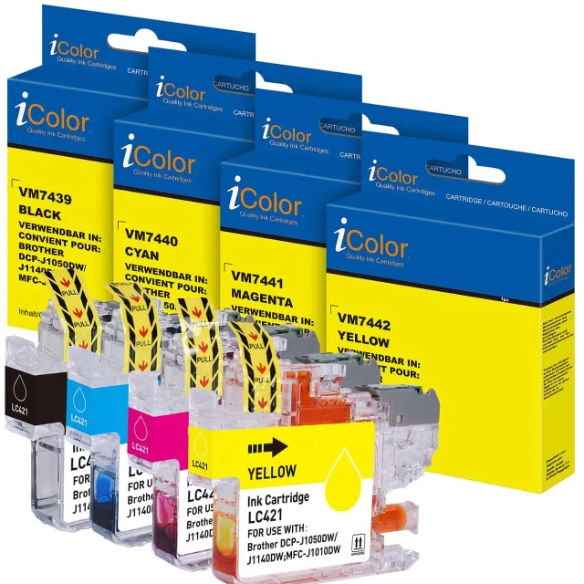 iColor LC421 Tintenpatrone CMYK 4er-Set kompatibel