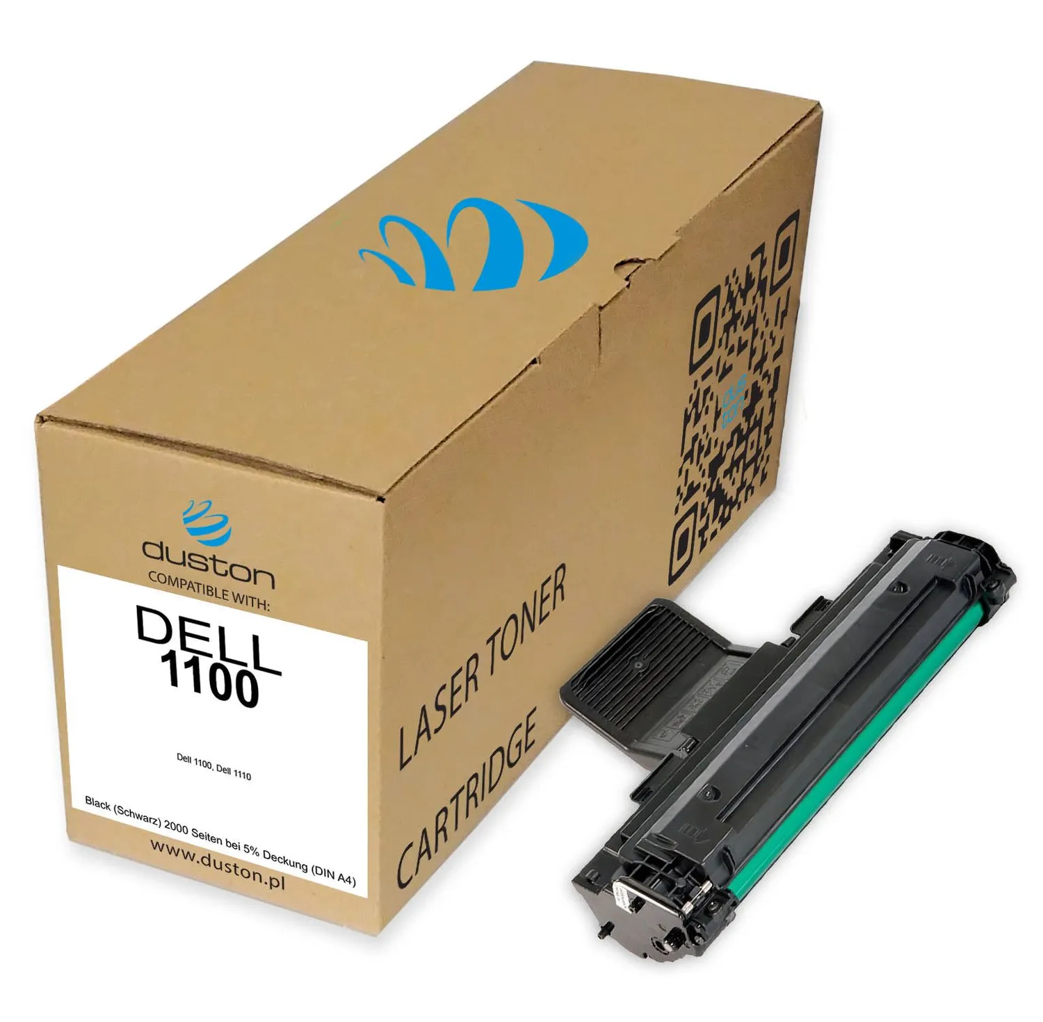 Duston 1100 593-10094 J9833 Schwarz Toner kompatibel 5er-Pack