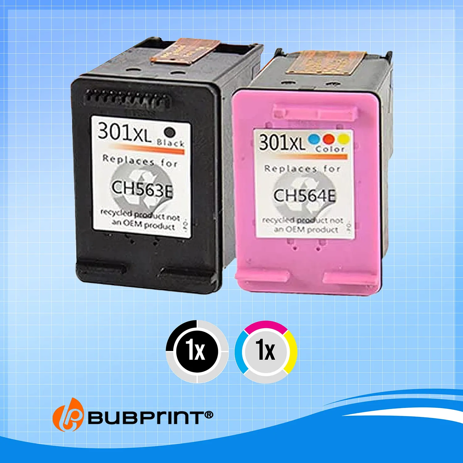 Bubprint 301XL Druckerpatronen 2er kompatibel