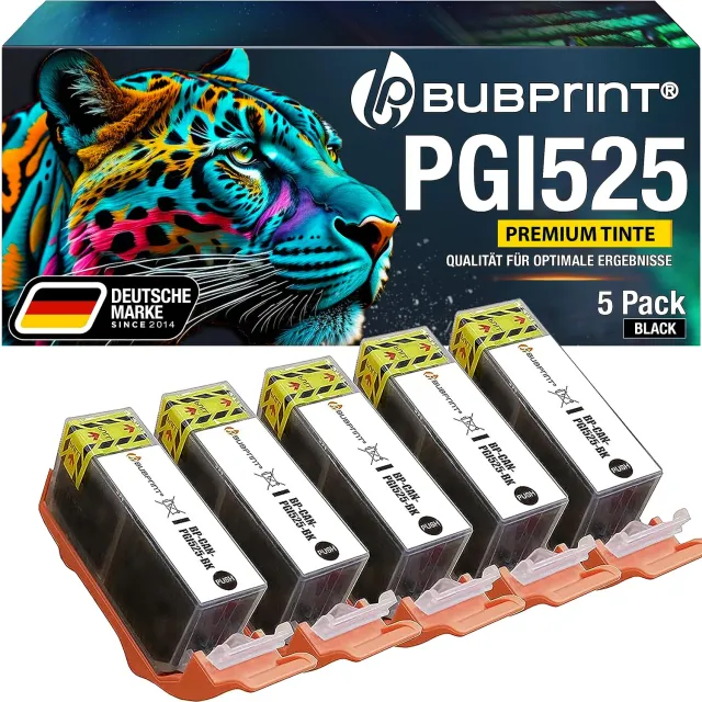 Bubprint PGI-525PGBK Druckerpatronen Schwarz kompatibel