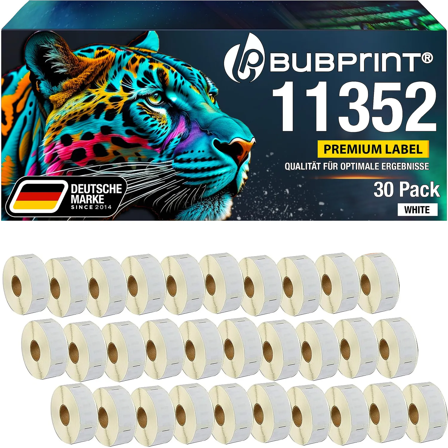 Bubprint 11352 Etiketten 25x54mm Weiß kompatibel