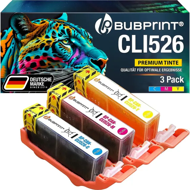 Bubprint CLI-526 Druckerpatronen 3er-Pack Farbe kompatibel