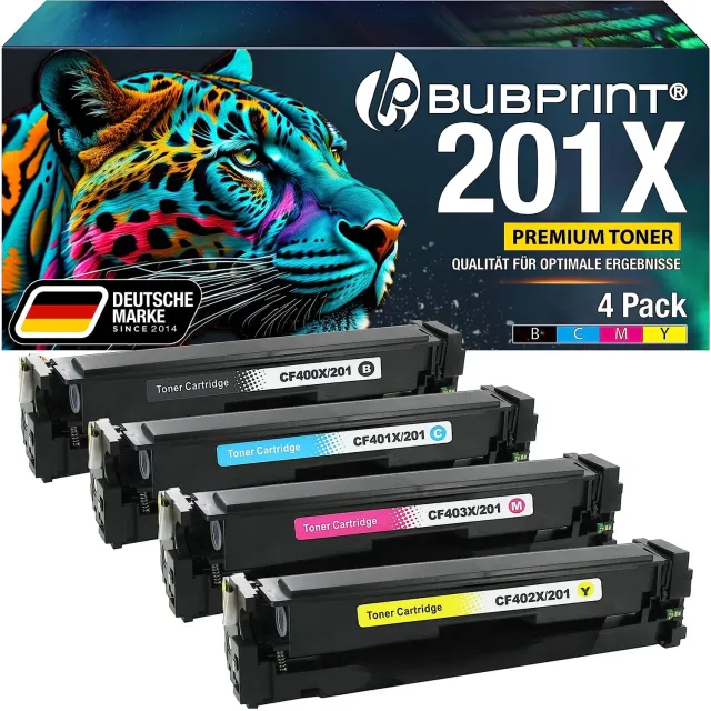 Bubprint HP 201X 201A CF400X Toner 4er-Set kompatibel