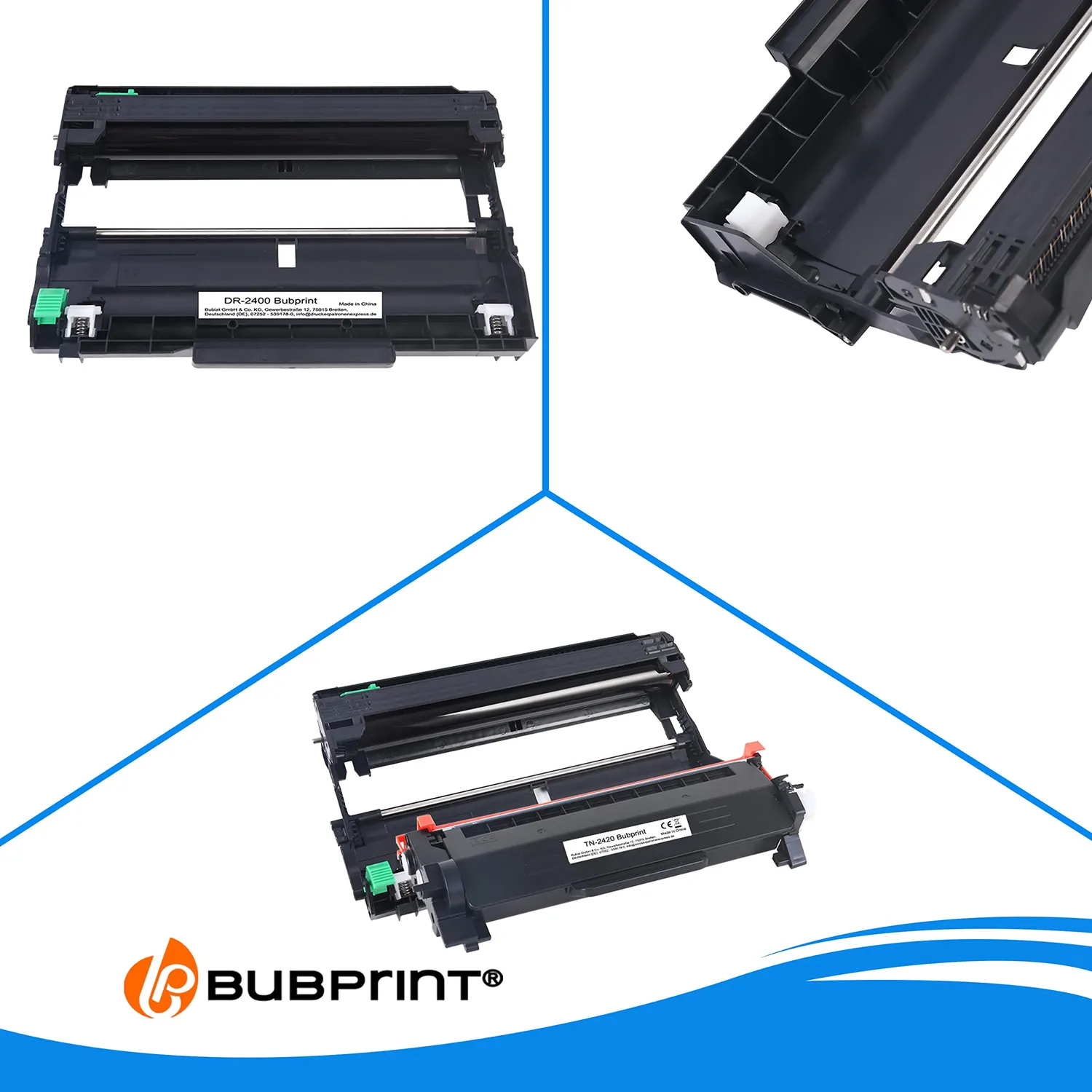 Bubprint TN2420 DR2400 Toner Trommel Set schwarz XXL kompatibel