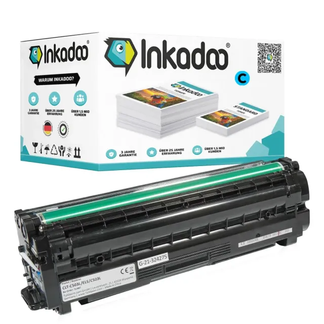 Inkadoo Premium Line C503L Toner Cyan Einzelpack 5000 Seiten